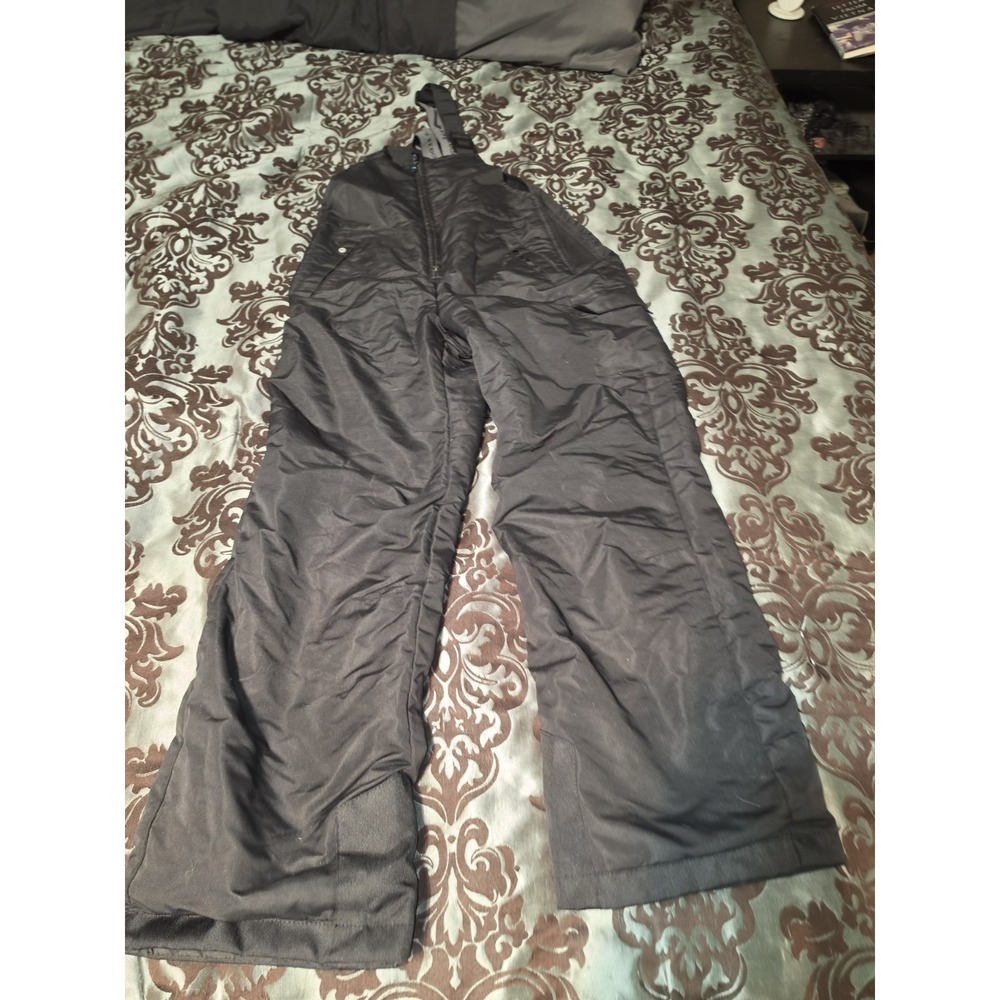 Polar Edge Snow Bib Overalls Snow Plow Youth M 14/16 Black Water Resistant *